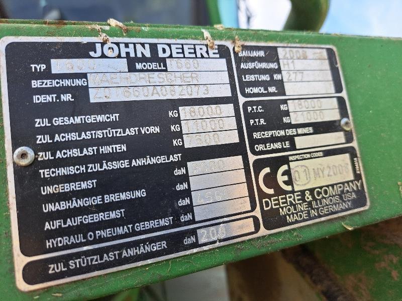 Mähdrescher typu John Deere T660, Gebrauchtmaschine v VERDUN (Obrázek 8)
