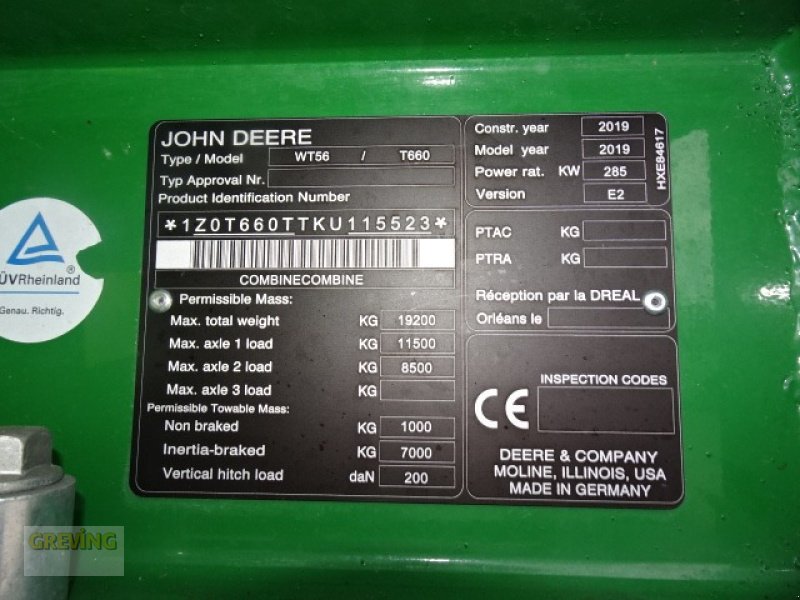 Mähdrescher tipa John Deere T660i, Gebrauchtmaschine u Greven (Slika 15)