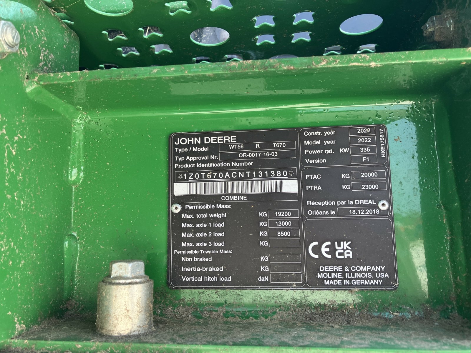 Mähdrescher typu John Deere T670 I, Gebrauchtmaschine w VAROIS & CHAIGNOT (Zdjęcie 10)