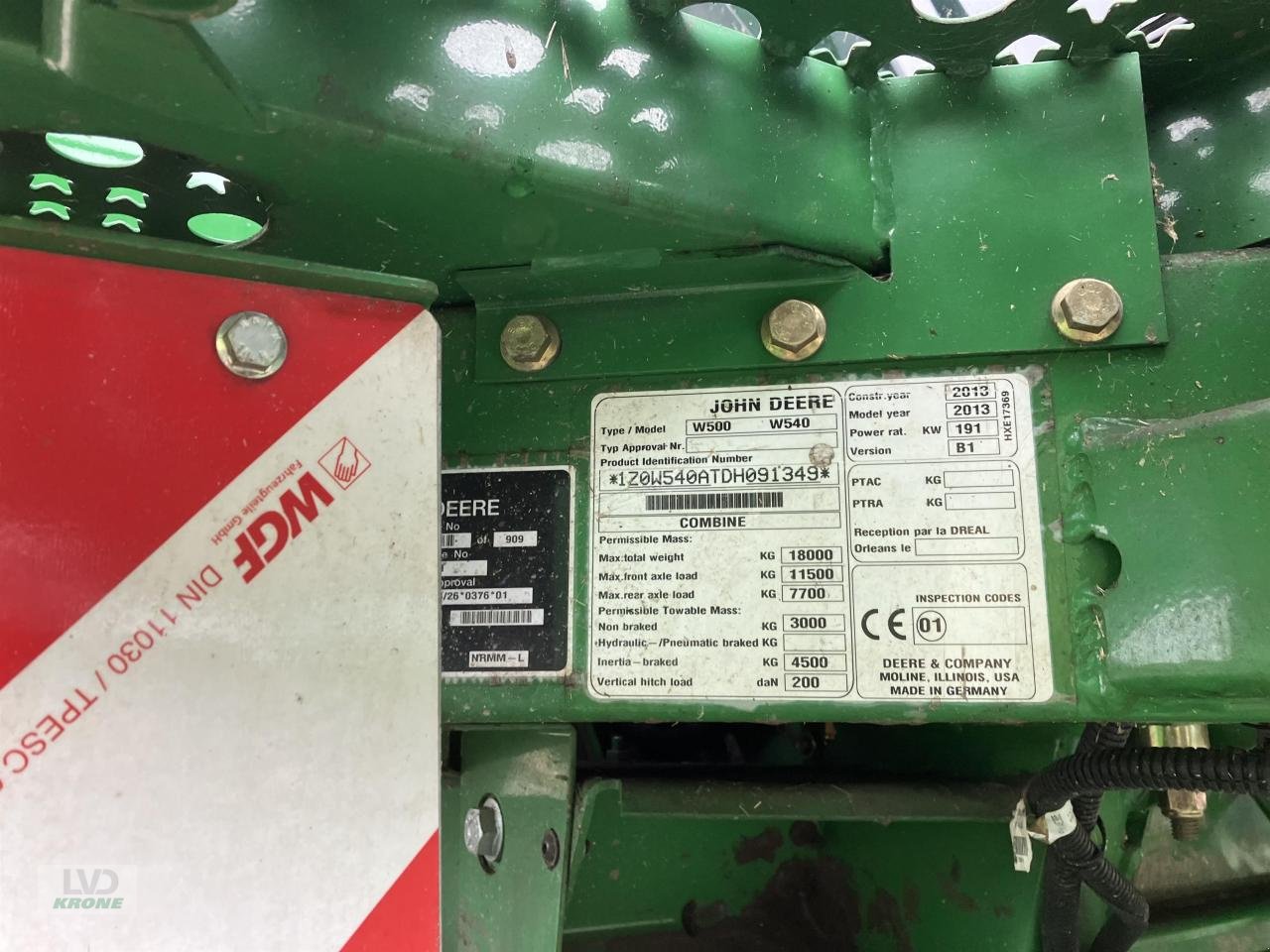 Mähdrescher typu John Deere W 540, Gebrauchtmaschine v Spelle (Obrázek 13)