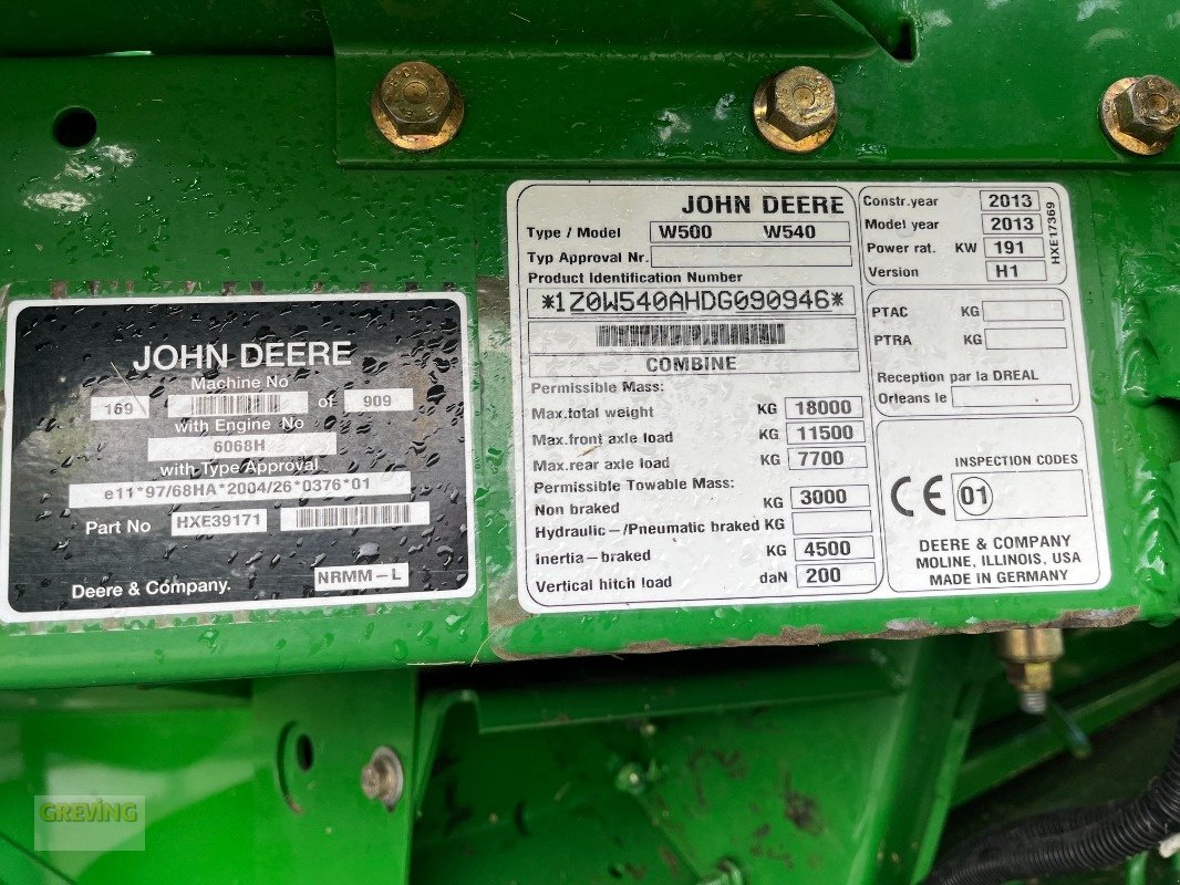 Mähdrescher du type John Deere W540, Gebrauchtmaschine en Greven (Photo 26)