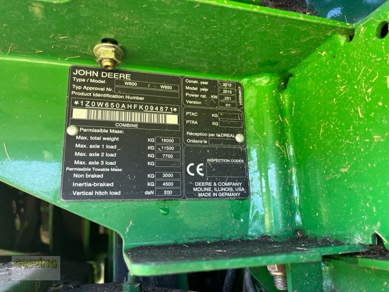 Mähdrescher del tipo John Deere W650i, Gebrauchtmaschine en Greven (Imagen 24)