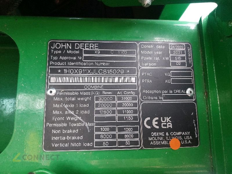 Mähdrescher del tipo John Deere X9 1100, Gebrauchtmaschine en Gerichshain (Imagen 5)