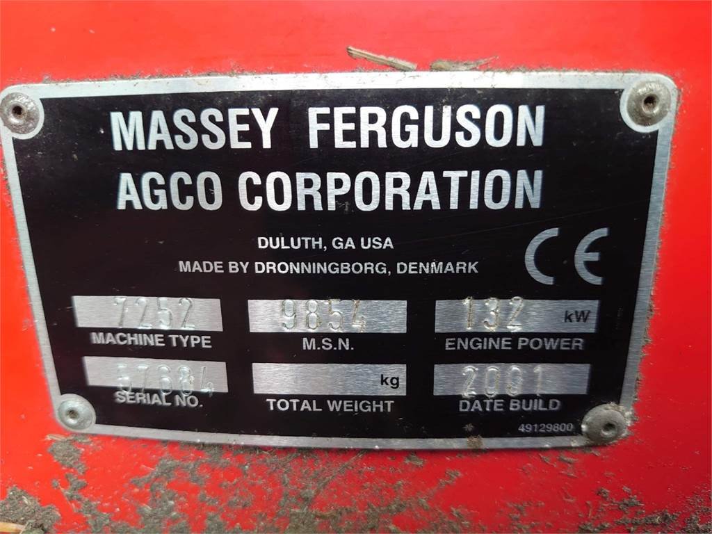 Mähdrescher от тип Massey Ferguson 7252, Gebrauchtmaschine в Hemmet (Снимка 8)