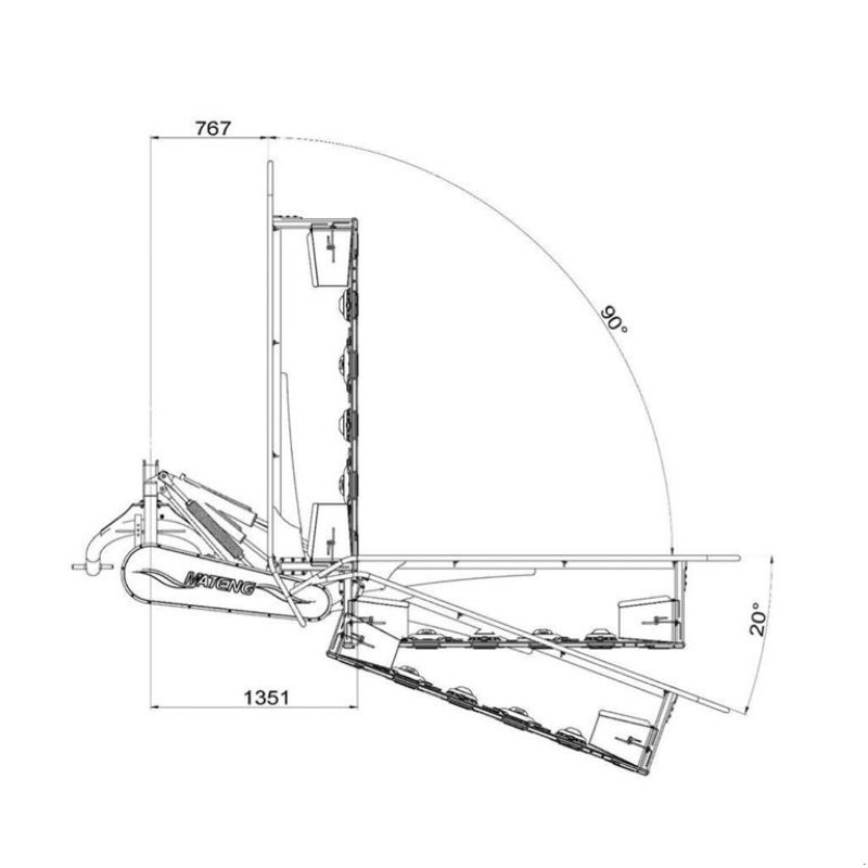 Mähwerk του τύπου Bawi Tec SKIVEHØSTER DM1600 - 160 CM, Gebrauchtmaschine σε Rødekro (Φωτογραφία 5)