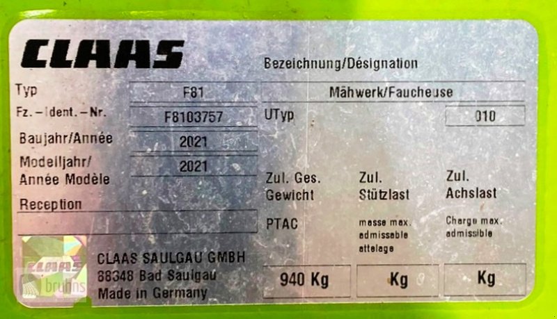 Mähwerk typu CLAAS DISCO 3200 CONTOUR - erst ca. 3 ha gelaufen, Gebrauchtmaschine v Karstädt (Obrázek 7)