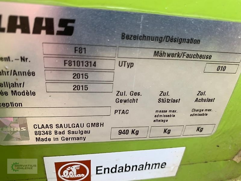 Mähwerk Türe ait CLAAS Disco 3200 Contour, Gebrauchtmaschine içinde Rittersdorf (resim 8)