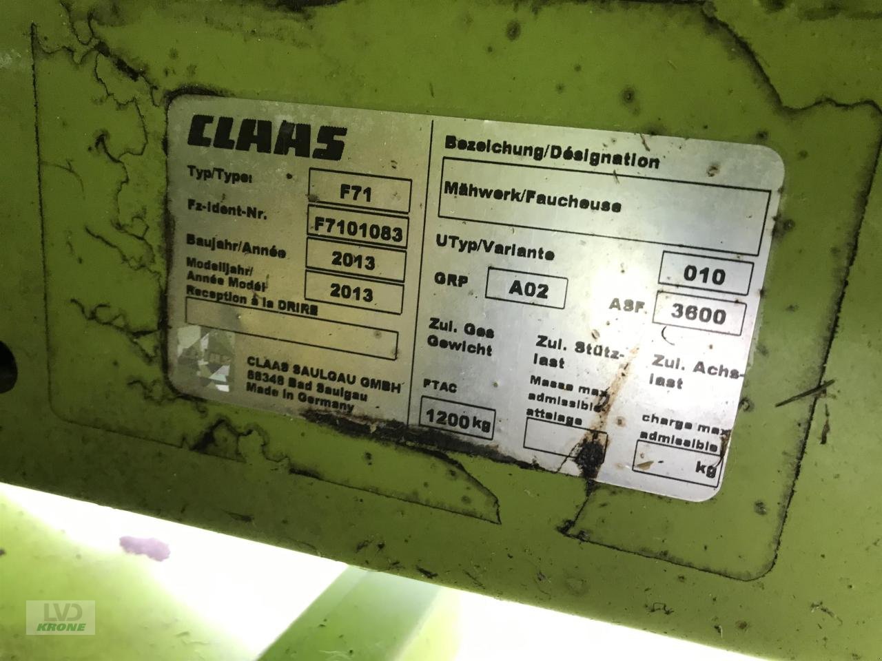 Mähwerk des Typs CLAAS Disco 3500FC, Gebrauchtmaschine in Alt-Mölln (Bild 7)