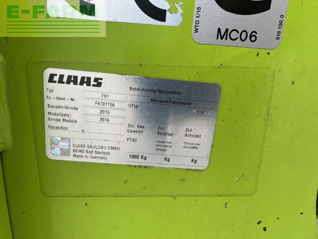 Mähwerk des Typs CLAAS disco 8500, Gebrauchtmaschine in MÜHLEN (Bild 10)