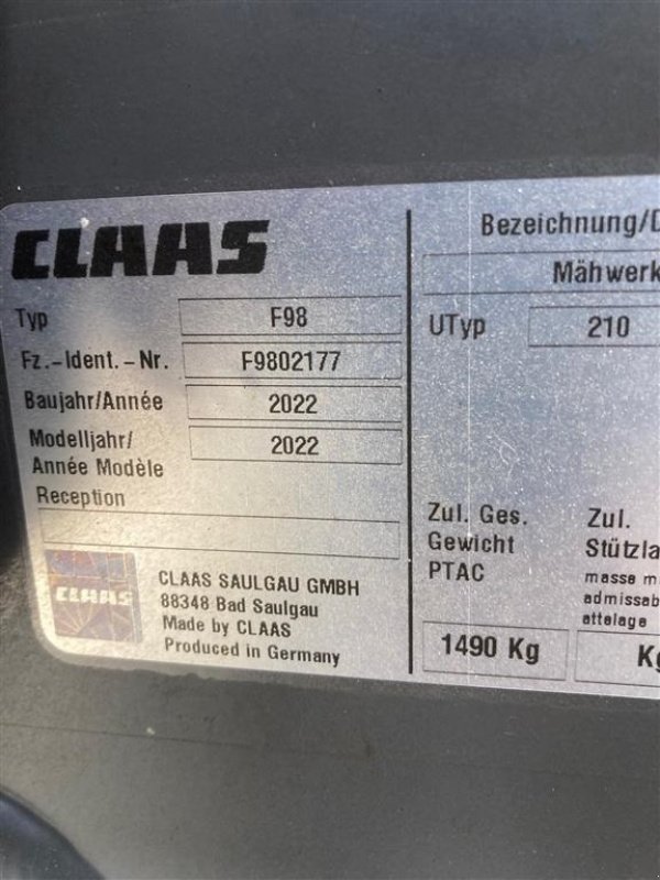 Mähwerk του τύπου CLAAS Disco 9200 AS + 3600MOVE, Gebrauchtmaschine σε Aalestrup (Φωτογραφία 7)