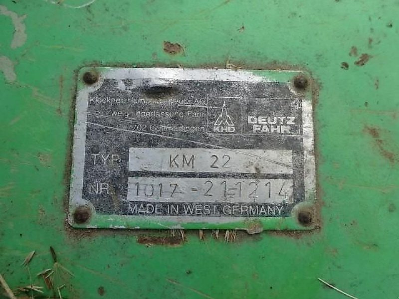 Mähwerk of the type Deutz-Fahr KM 22- Hecktrommelmähwerk, Gebrauchtmaschine in Neureichenau (Picture 7)