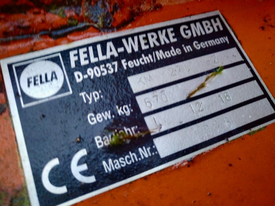 Mähwerk typu Fella KM 270 FZ, Gebrauchtmaschine v Liebenwalde (Obrázek 2)