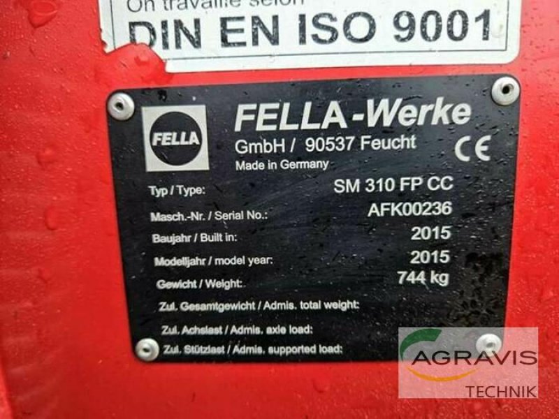 Mähwerk typu Fella SM 310 FP-CC, Gebrauchtmaschine v Meschede (Obrázek 6)