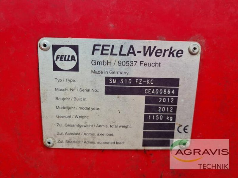 Mähwerk del tipo Fella SM 310 FZ KC, Gebrauchtmaschine en Schneverdingen (Imagen 7)