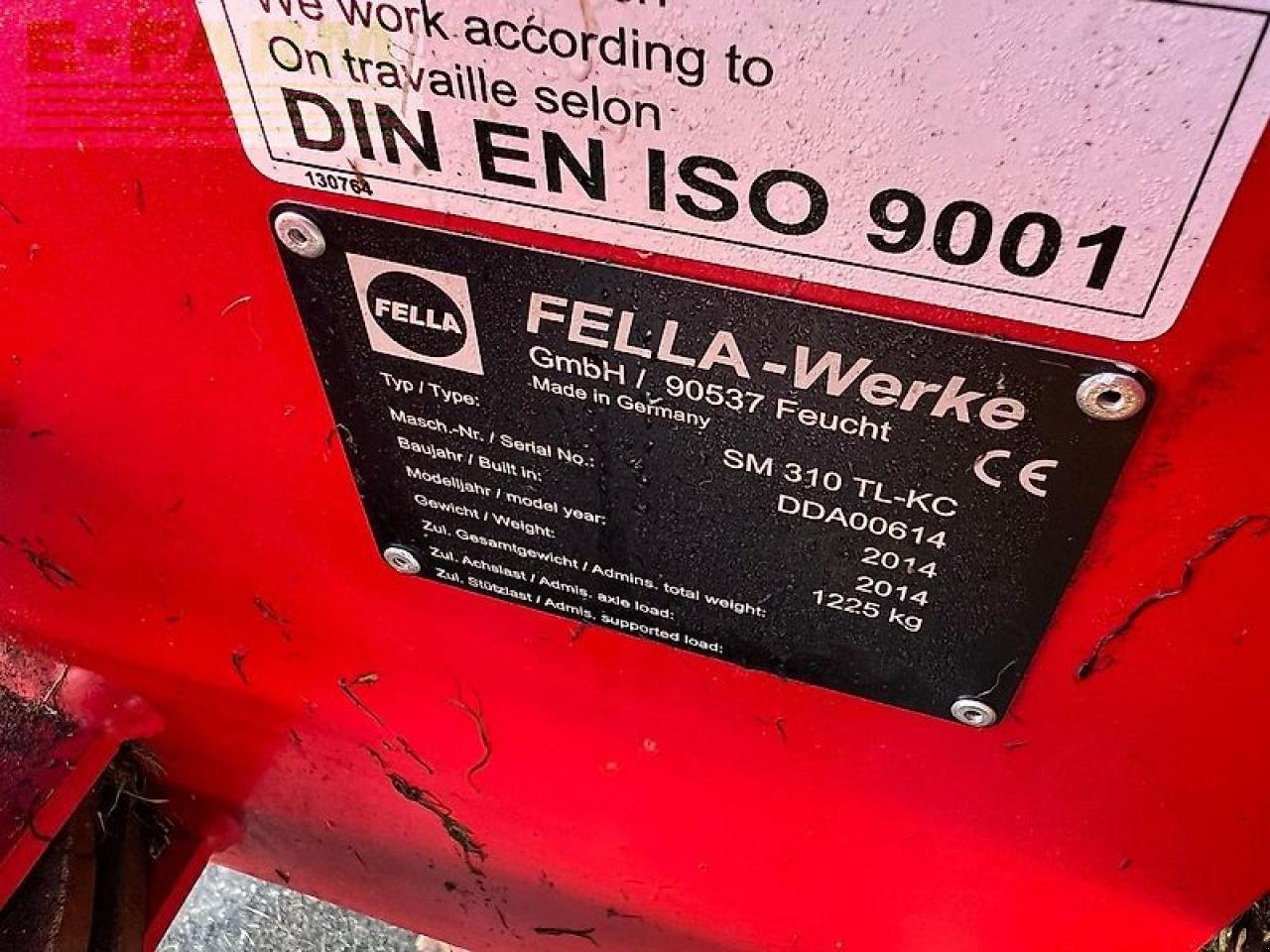 Mähwerk tipa Fella sm 310 tl-kc, Gebrauchtmaschine u ag BROEKLAND (Slika 7)