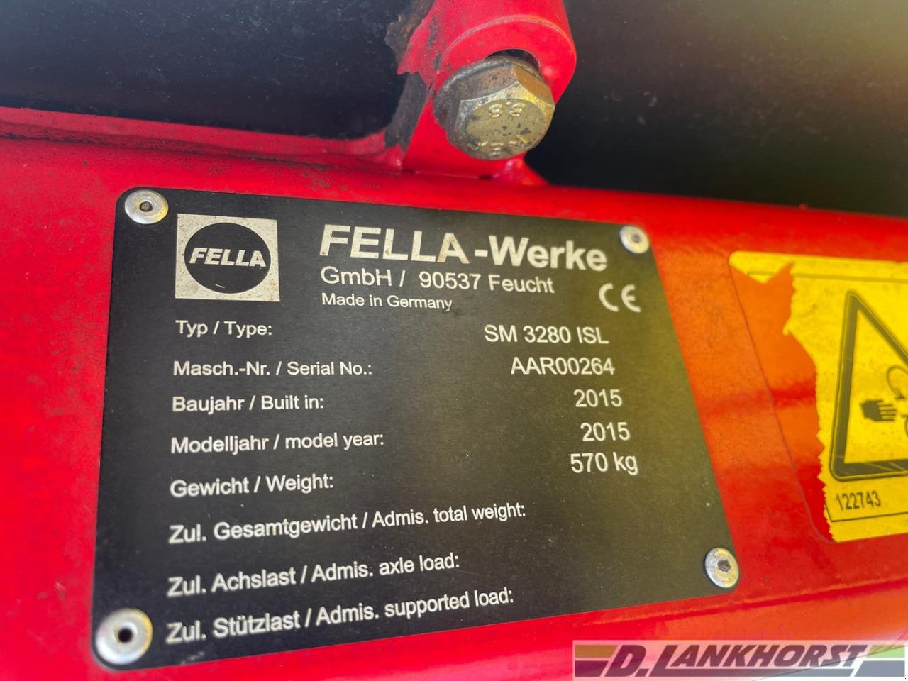 Mähwerk van het type Fella SM 3280 ISL, Gebrauchtmaschine in Neuenhaus (Foto 6)