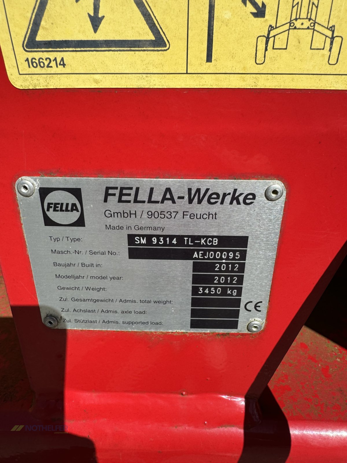 Mähwerk a típus Fella SM 9314 TL-KCB, Gebrauchtmaschine ekkor: Pforzen (Kép 10)