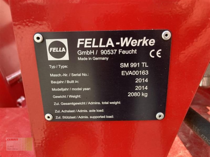 Mähwerk Türe ait Fella SM 991 TL, Gebrauchtmaschine içinde Wassertrüdingen (resim 25)