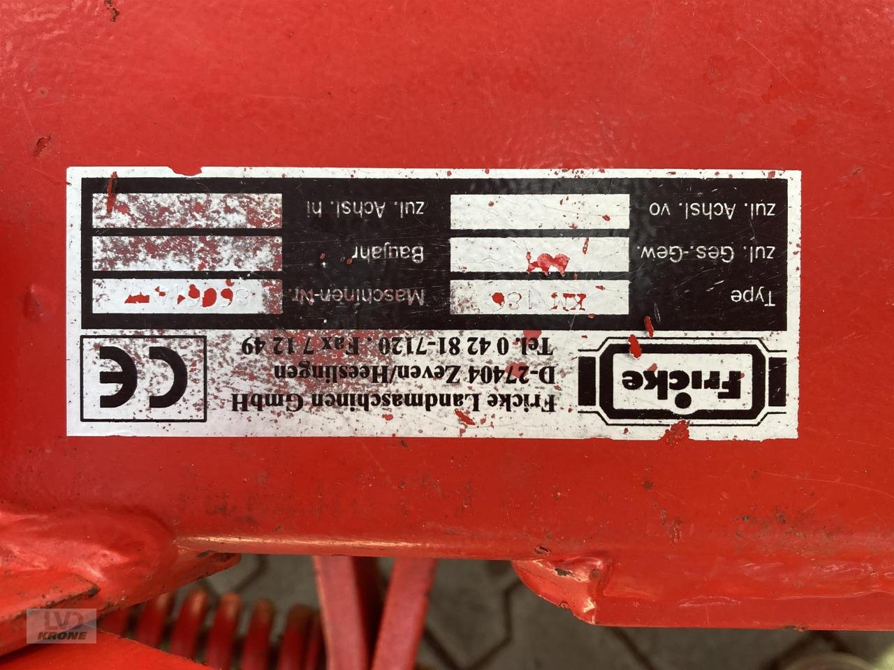 Mähwerk Türe ait Fricke KM 185, Gebrauchtmaschine içinde Spelle (resim 6)