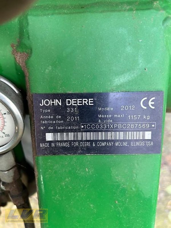 Mähwerk del tipo John Deere 331 + CC0131, Gebrauchtmaschine en Steinau-Rebsdorf (Imagen 7)