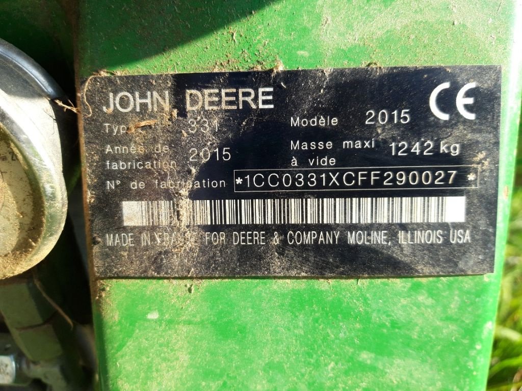 Mähwerk του τύπου John Deere 331, Gebrauchtmaschine σε BRAS SUR MEUSE (Φωτογραφία 3)