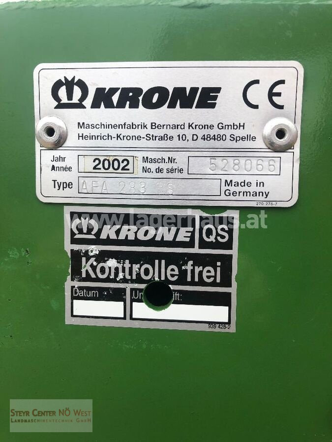 Mähwerk типа Krone AFA 283 RS, Gebrauchtmaschine в Purgstall (Фотография 6)