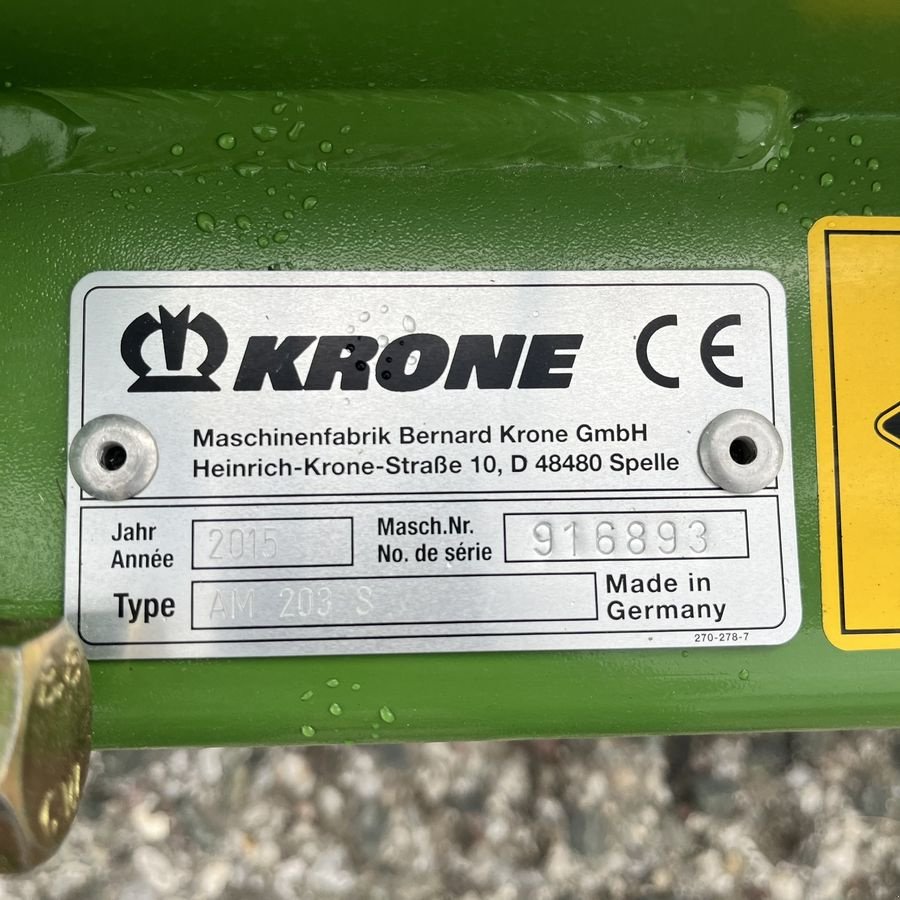 Mähwerk van het type Krone AM 203 S, Gebrauchtmaschine in Tamsweg (Foto 3)