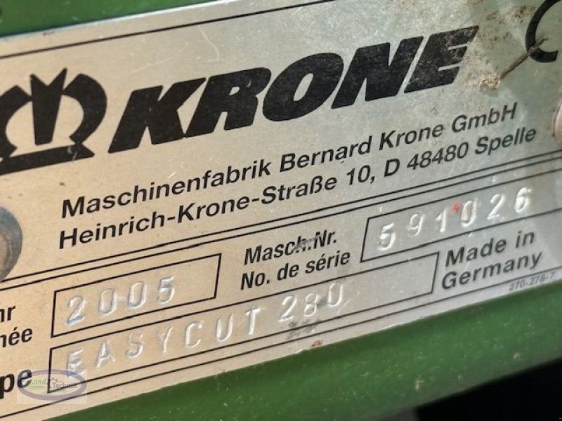 Mähwerk a típus Krone Easy  Cut 280, Gebrauchtmaschine ekkor: Münzkirchen (Kép 3)