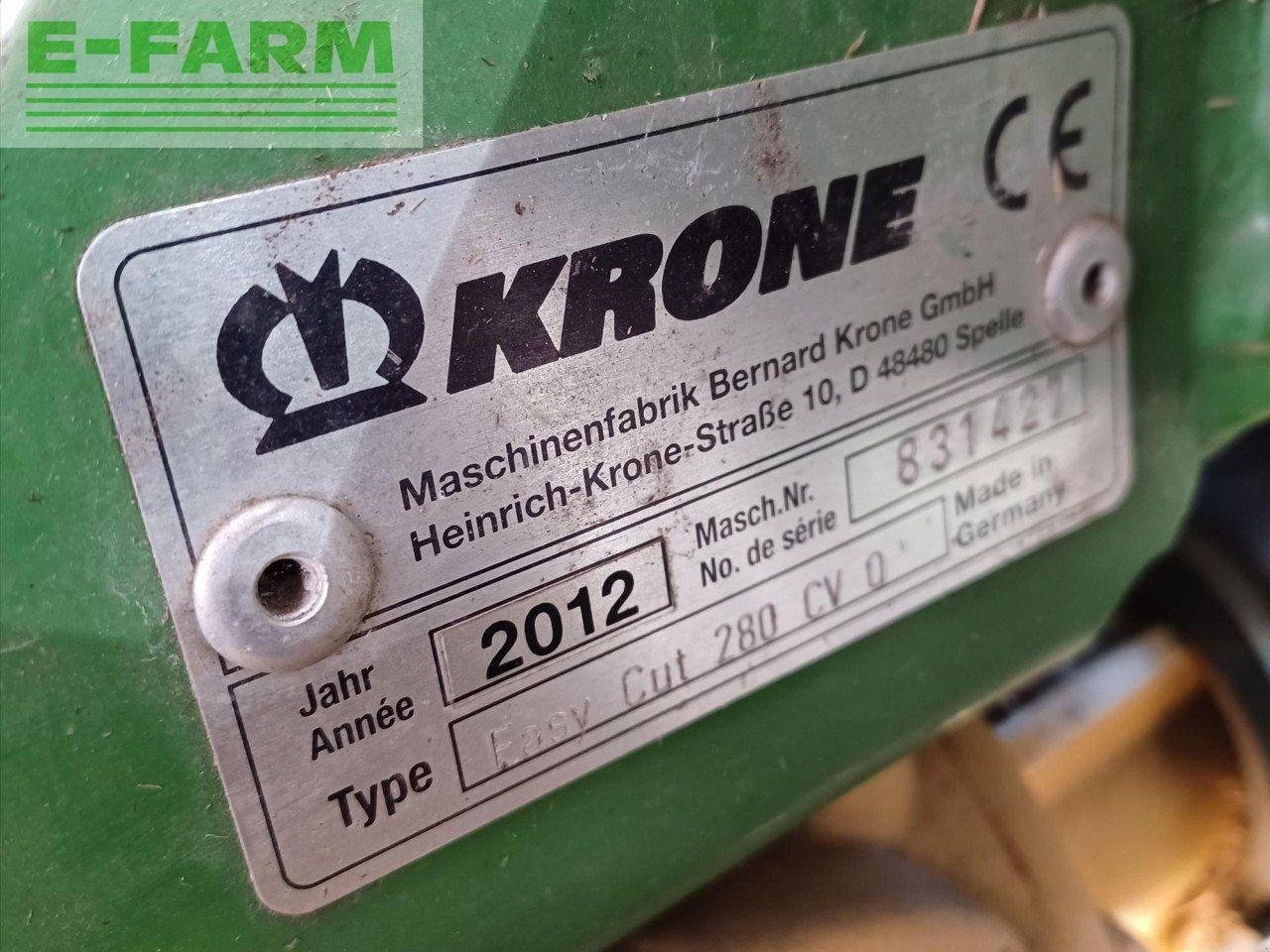 Mähwerk of the type Krone EASY CUT 280CV, Gebrauchtmaschine in ALNWICK (Picture 2)