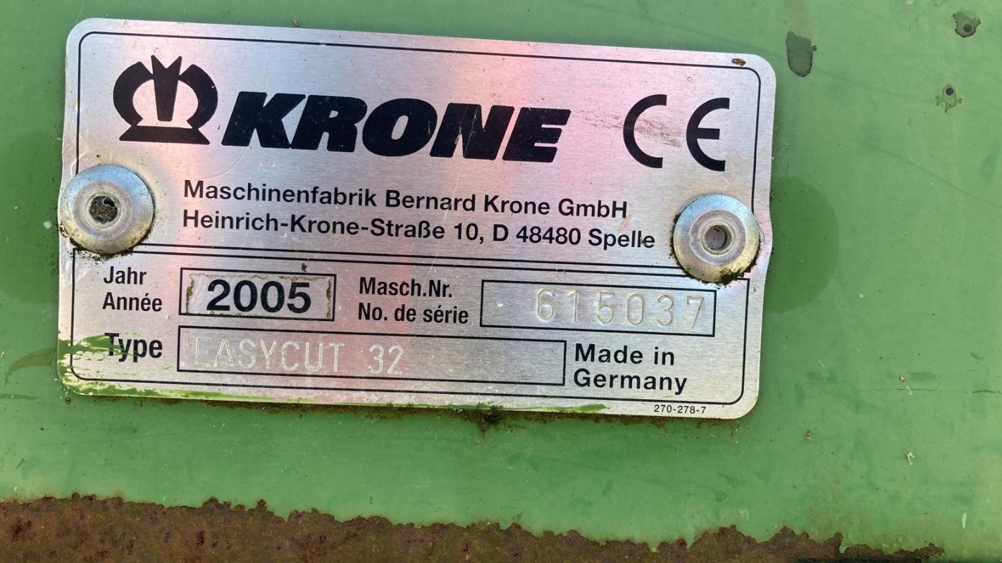 Mähwerk del tipo Krone Easy Cut 32, Gebrauchtmaschine In Gutzkow (Immagine 5)