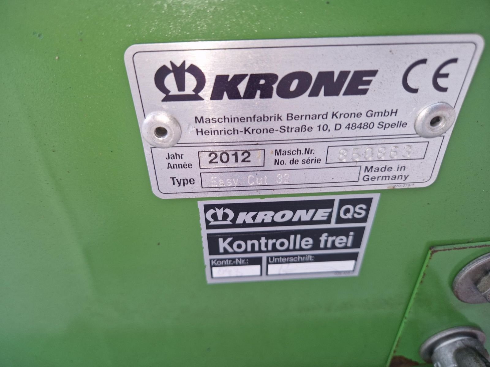 Mähwerk типа Krone Easy Cut 32, Gebrauchtmaschine в Grünbach (Фотография 4)