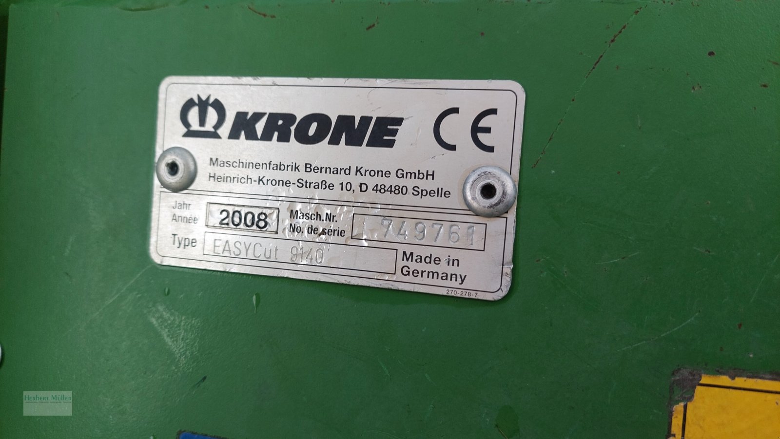 Mähwerk del tipo Krone Easy Cut 9140, Gebrauchtmaschine en Sauldorf (Imagen 5)