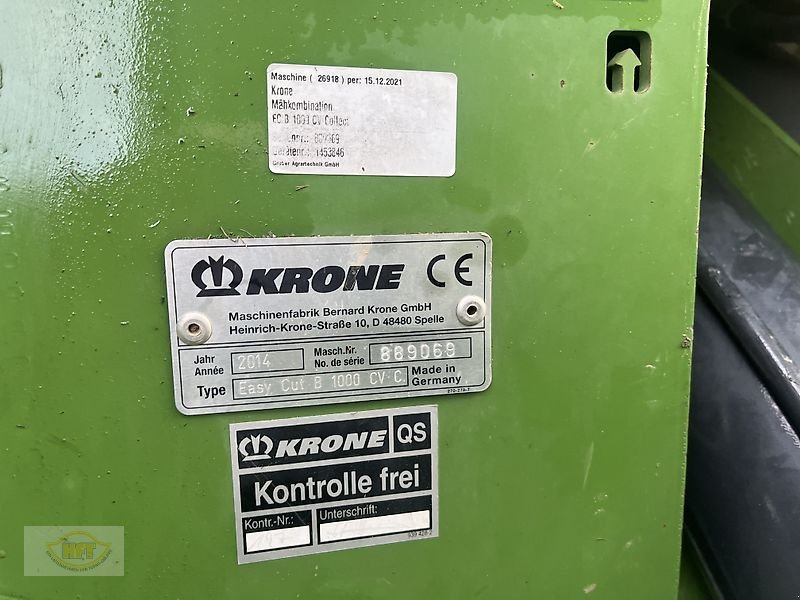 Mähwerk от тип Krone Easy Cut B 1000 CV Collect, Gebrauchtmaschine в Waldkappel (Снимка 20)