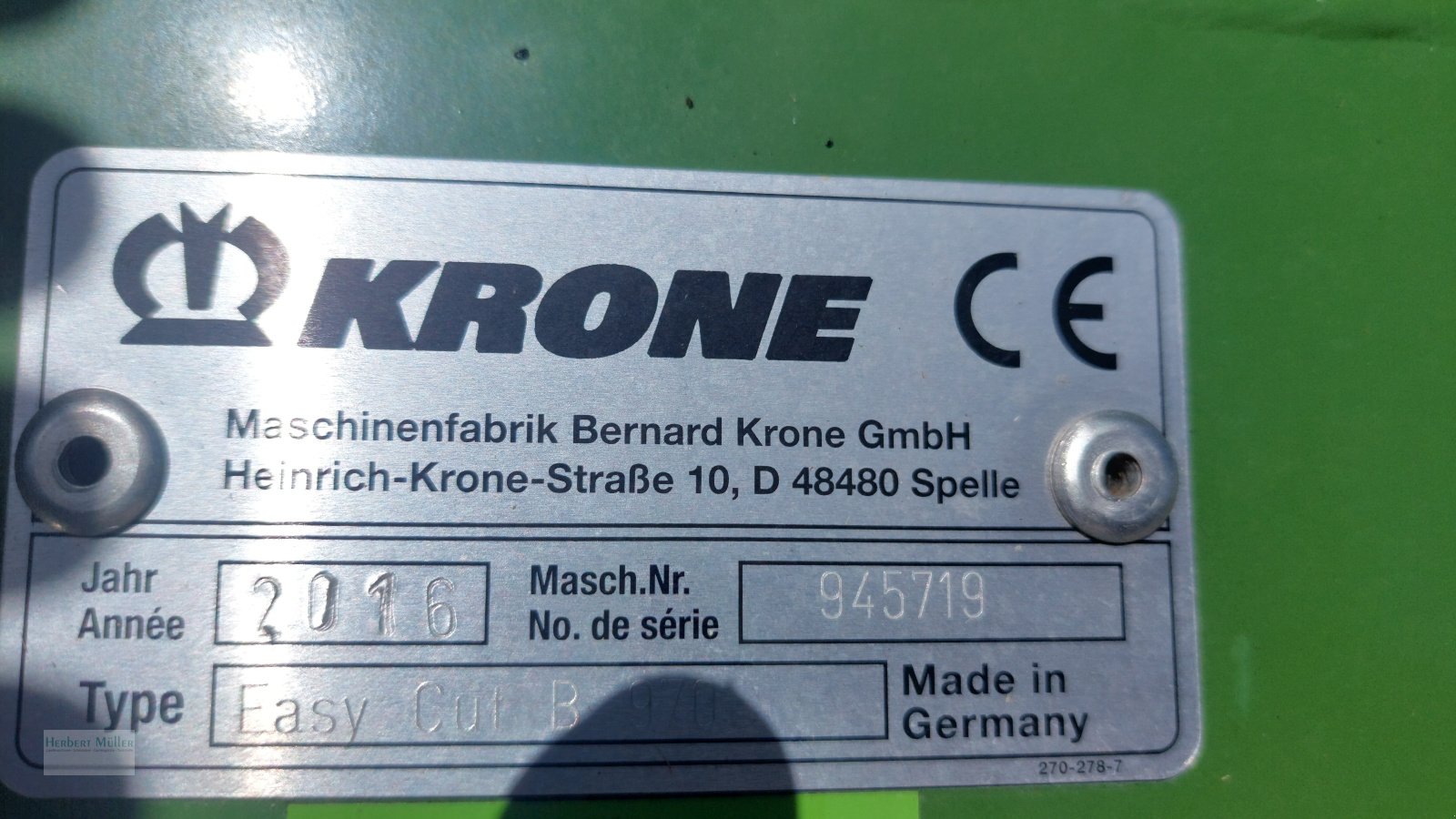 Mähwerk du type Krone Easy Cut B 970, Gebrauchtmaschine en Sauldorf (Photo 6)