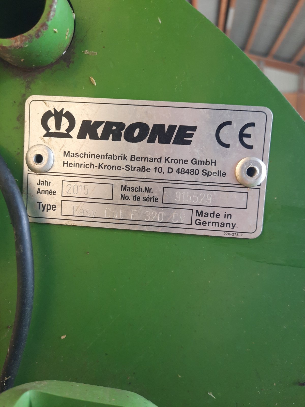 Mähwerk типа Krone Easy Cut F 320 CV, Gebrauchtmaschine в Leutershausen (Фотография 3)