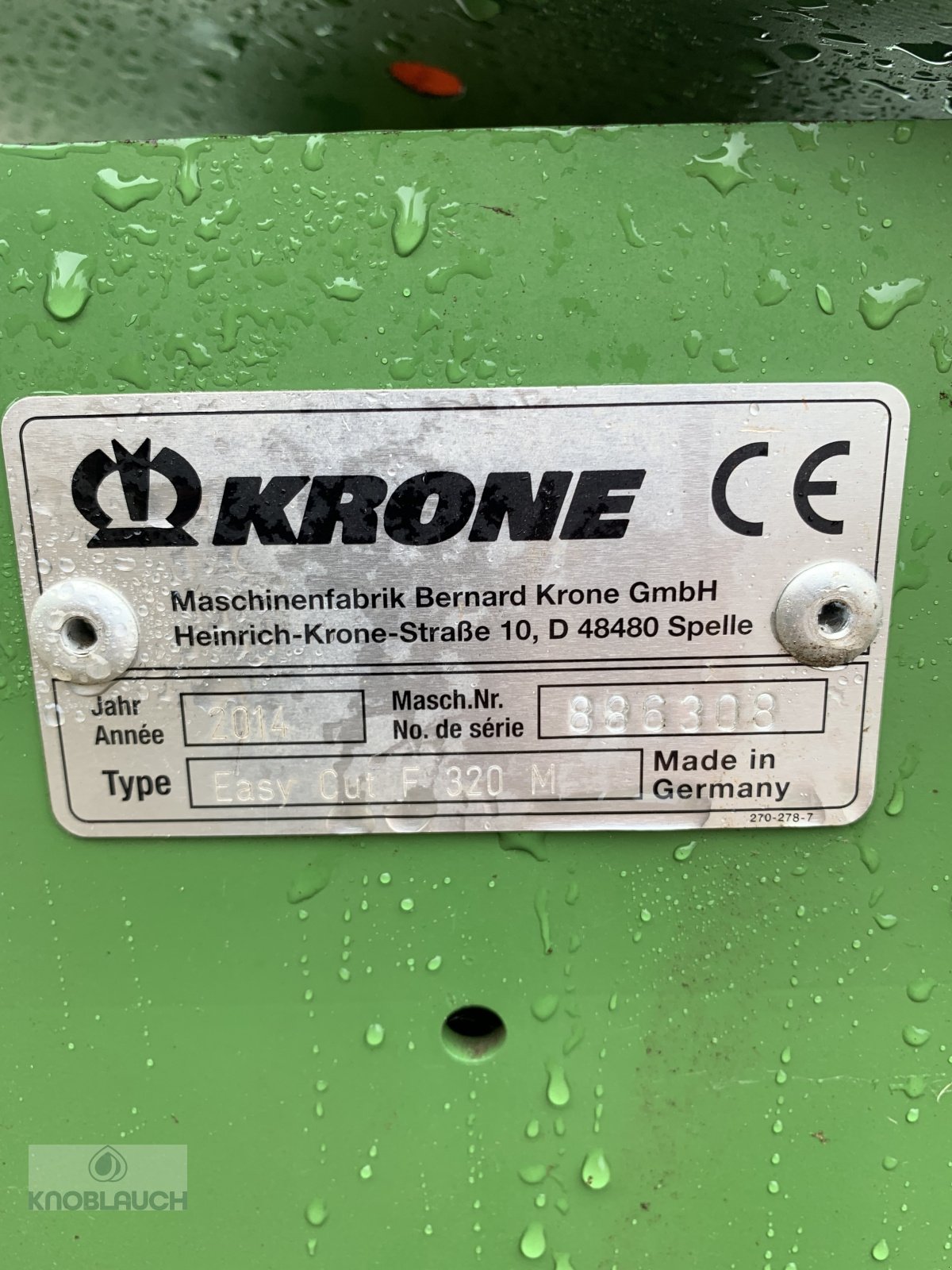 Mähwerk типа Krone Easy Cut F 320 M, Gebrauchtmaschine в Kandern-Tannenkirch (Фотография 6)