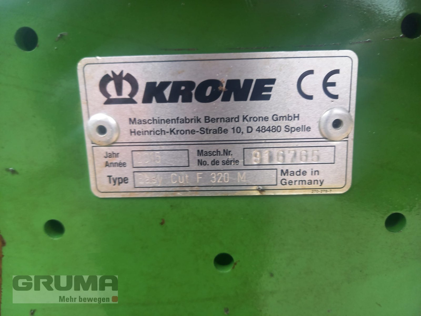 Mähwerk del tipo Krone Easy Cut F 320 M, Gebrauchtmaschine In Germaringen (Immagine 10)