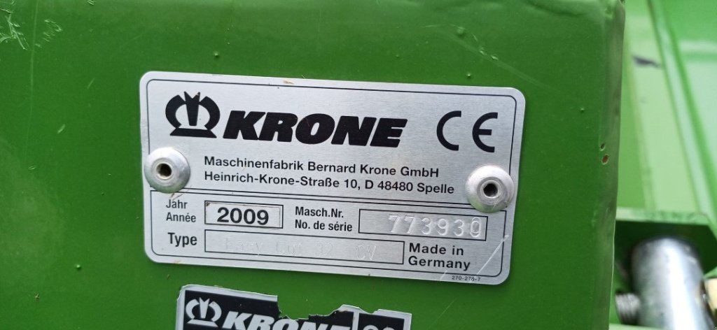 Mähwerk του τύπου Krone EASYCUT 32 CT, Gebrauchtmaschine σε VERT TOULON (Φωτογραφία 9)