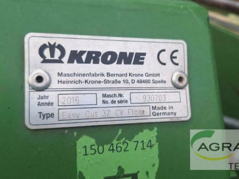 Mähwerk του τύπου Krone EASYCUT 32 CV FLOAT, Gebrauchtmaschine σε Calbe / Saale (Φωτογραφία 1)