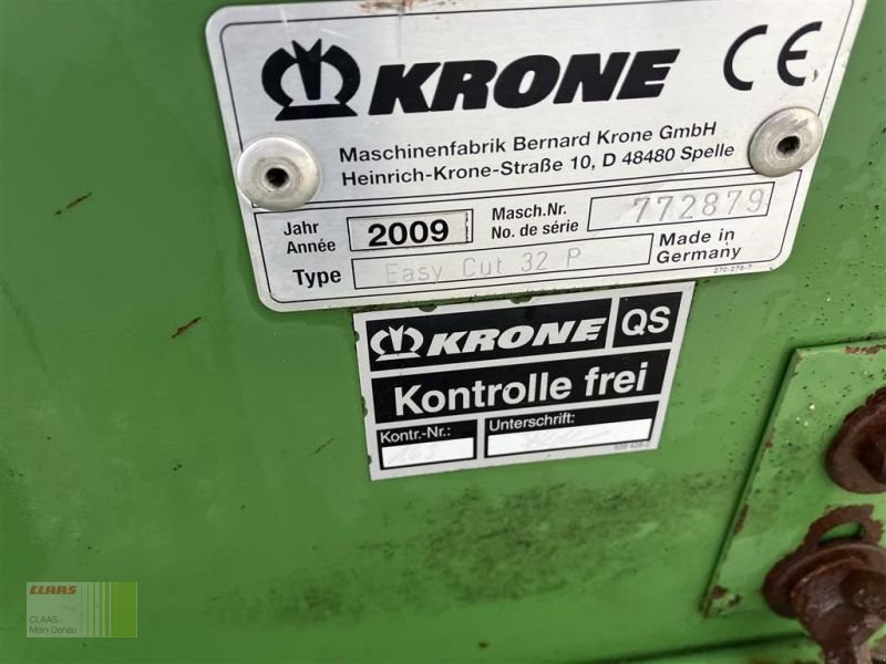 Mähwerk a típus Krone EASYCUT 32 P, Gebrauchtmaschine ekkor: Wassertrüdingen (Kép 17)