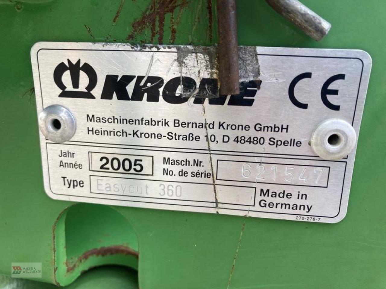 Mähwerk des Typs Krone EASYCUT 360, Gebrauchtmaschine in Oyten (Bild 7)