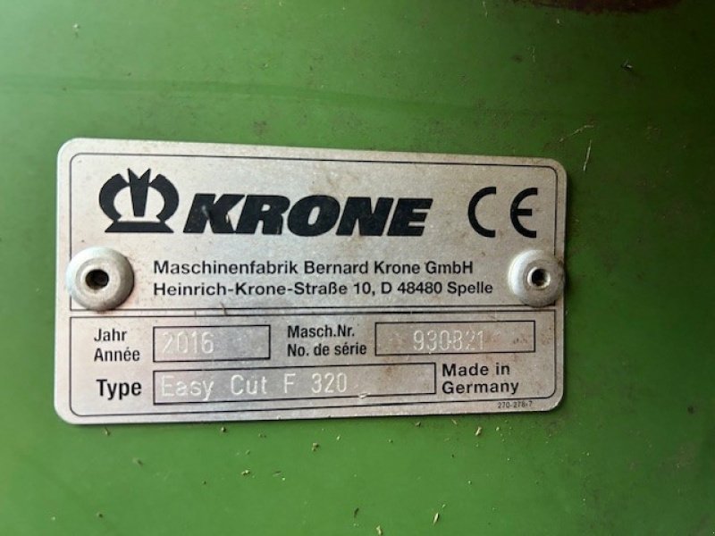 Mähwerk del tipo Krone EasyCut F 320, Gebrauchtmaschine In Domdidier (Immagine 5)