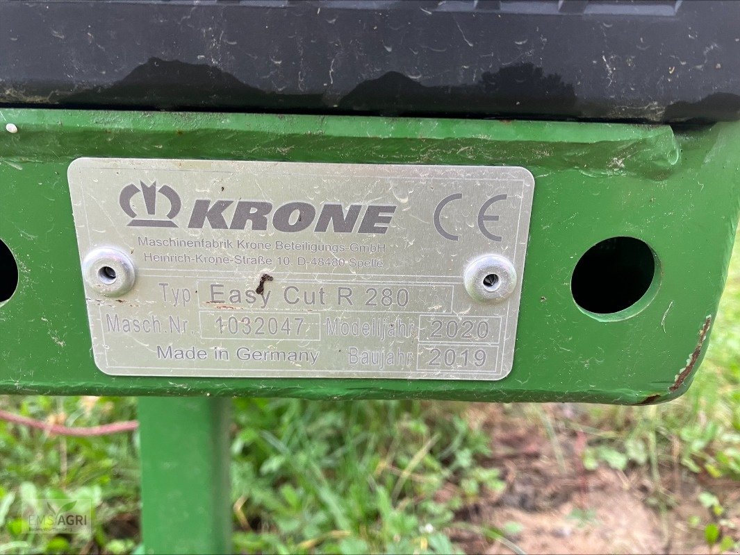 Mähwerk typu Krone EASYCUT R 280, Gebrauchtmaschine v Vöhringen (Obrázok 3)