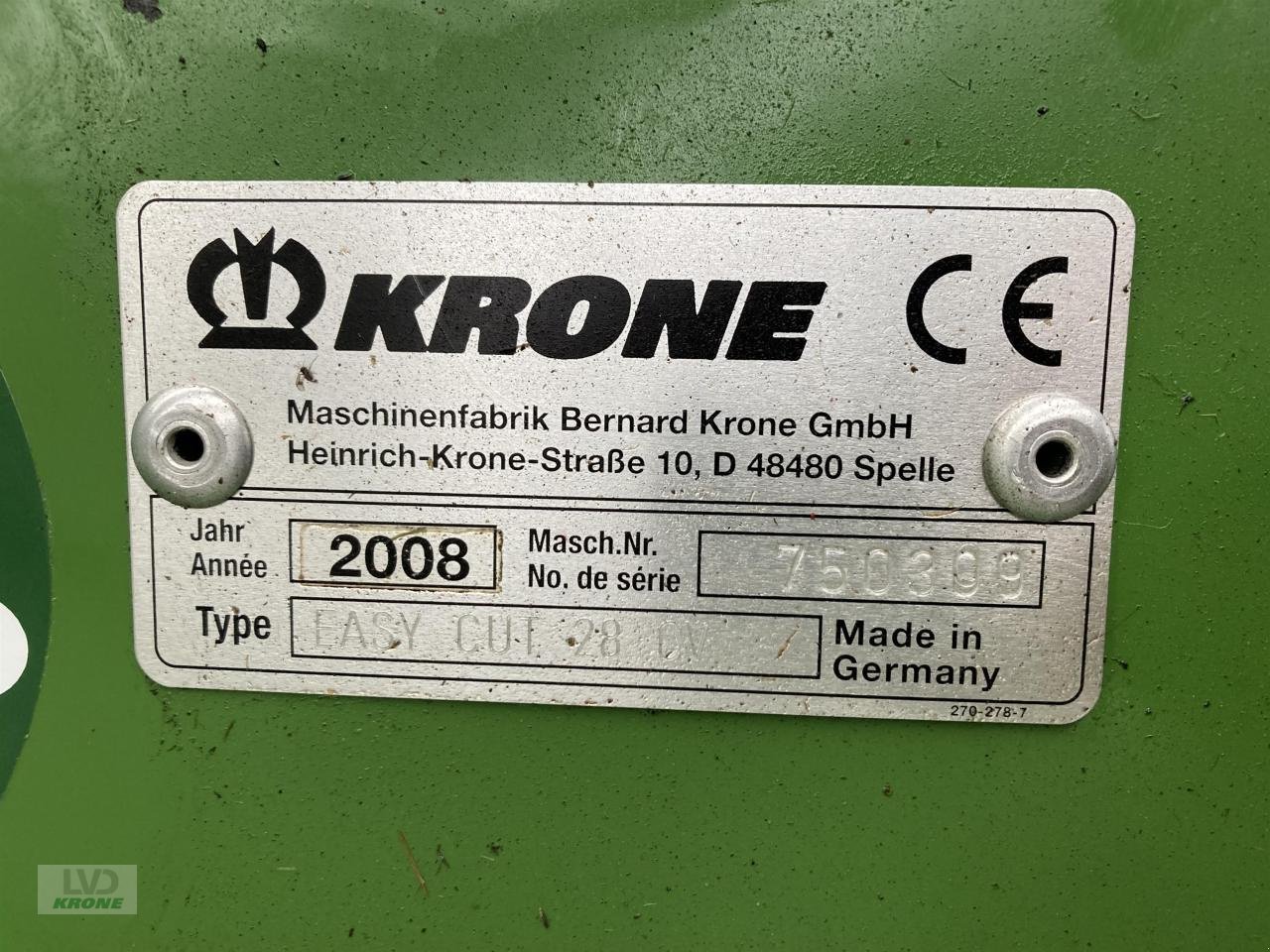 Mähwerk typu Krone EC 28 CV, Gebrauchtmaschine w Spelle (Zdjęcie 7)