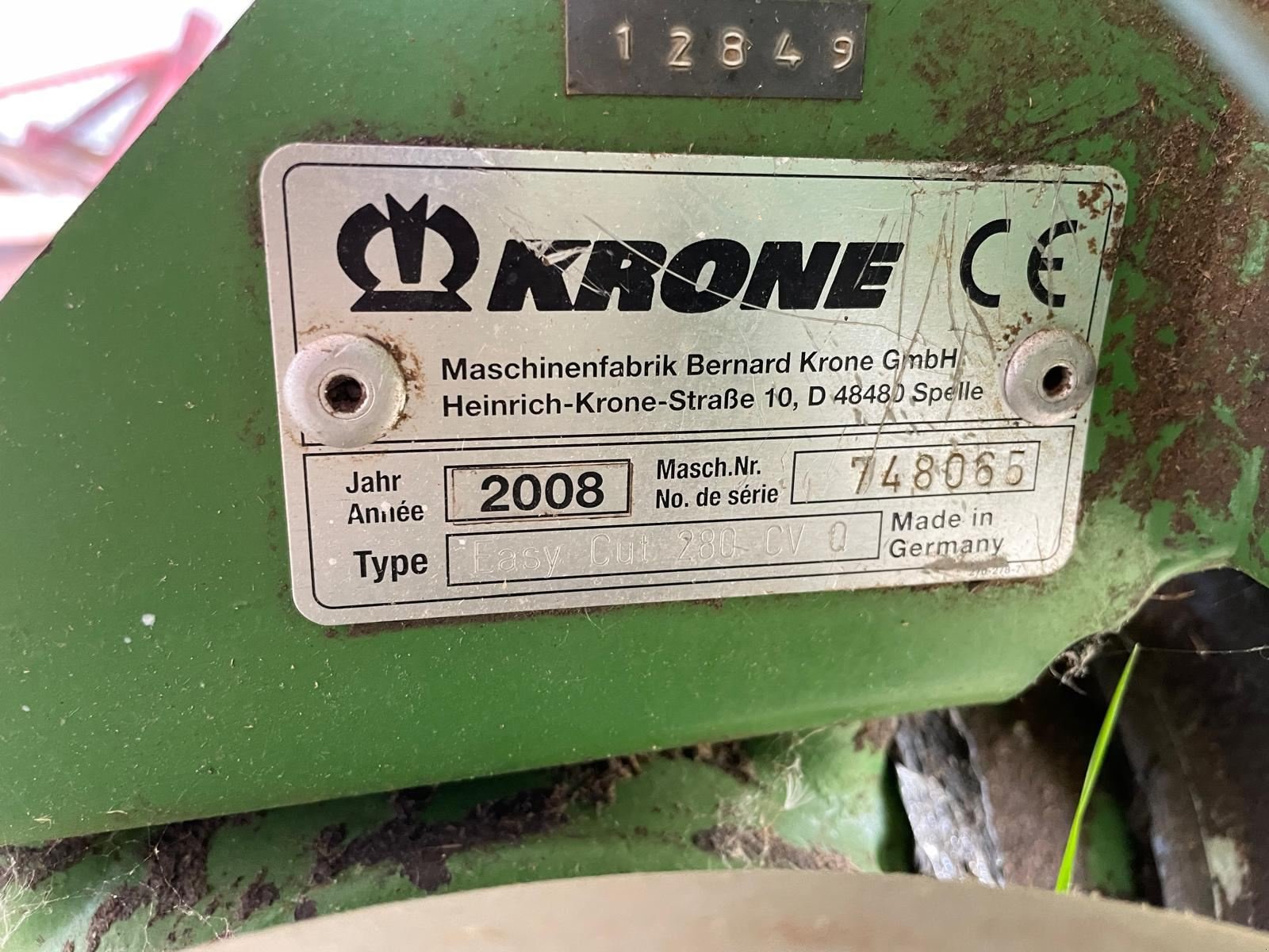 Mähwerk typu Krone EC 280 CV COND, Gebrauchtmaschine w Aubiet (Zdjęcie 11)