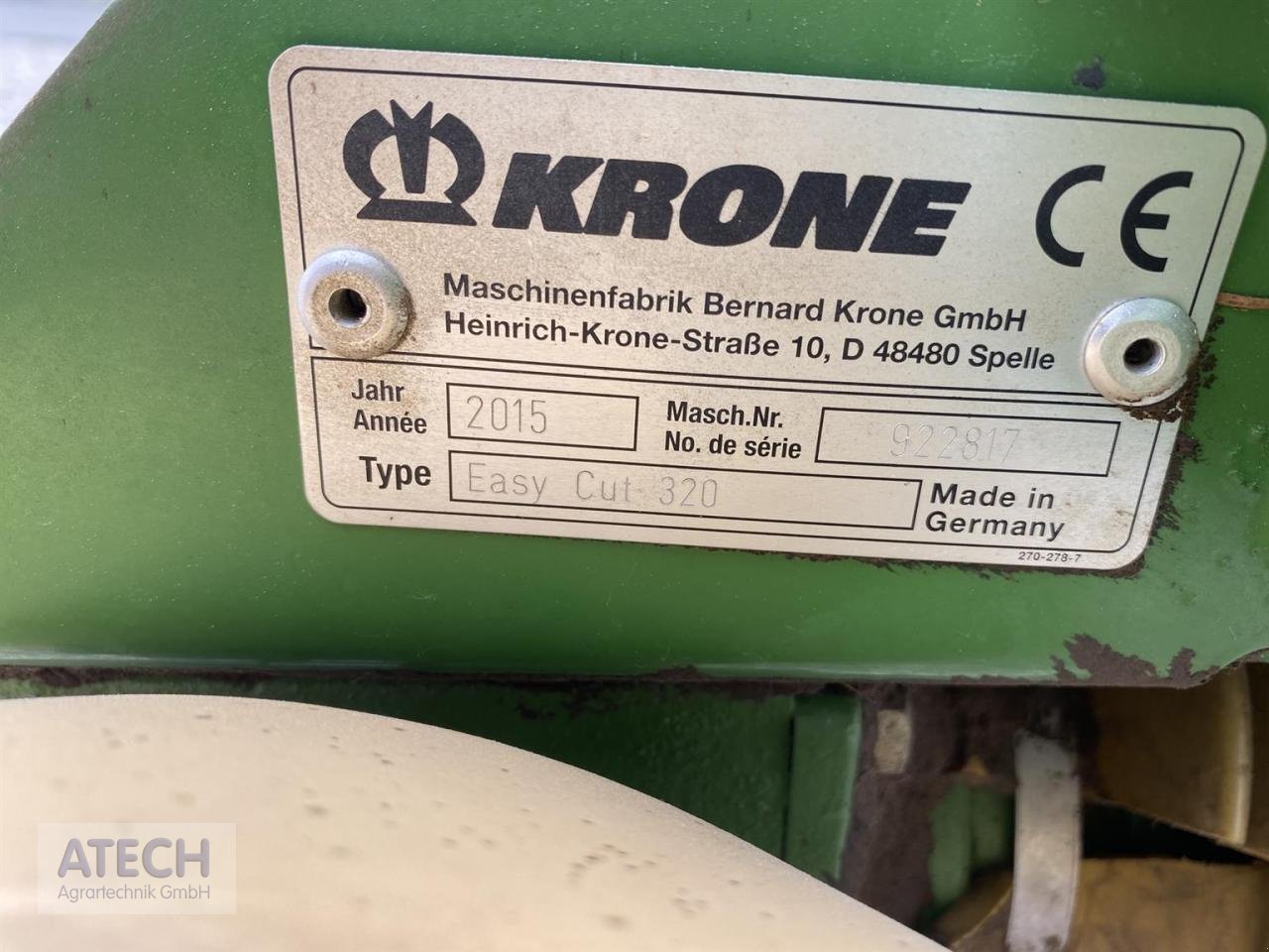 Mähwerk typu Krone EC 320, Gebrauchtmaschine w Velburg (Zdjęcie 2)