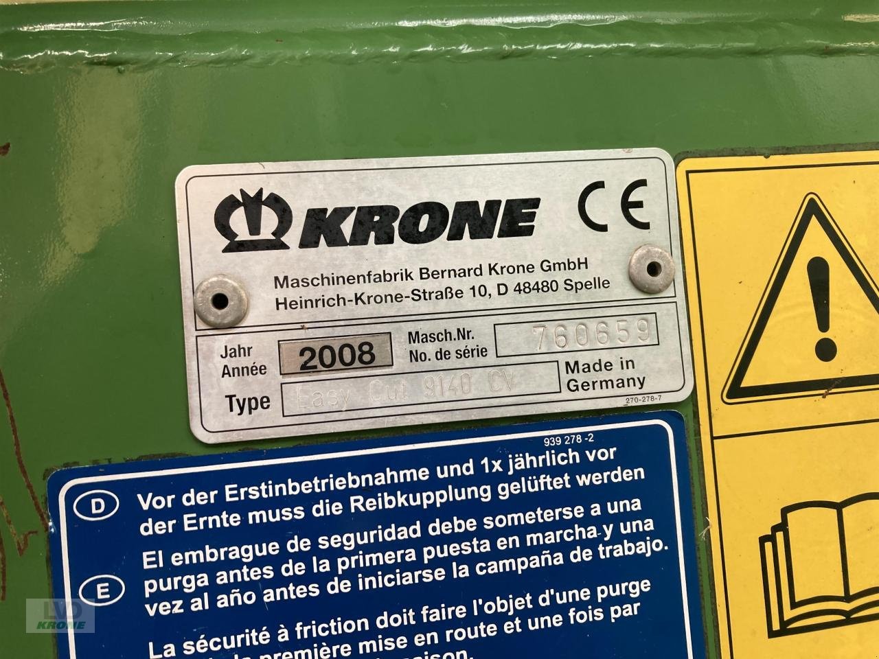 Mähwerk от тип Krone EC 9140 CV, Gebrauchtmaschine в Spelle (Снимка 12)