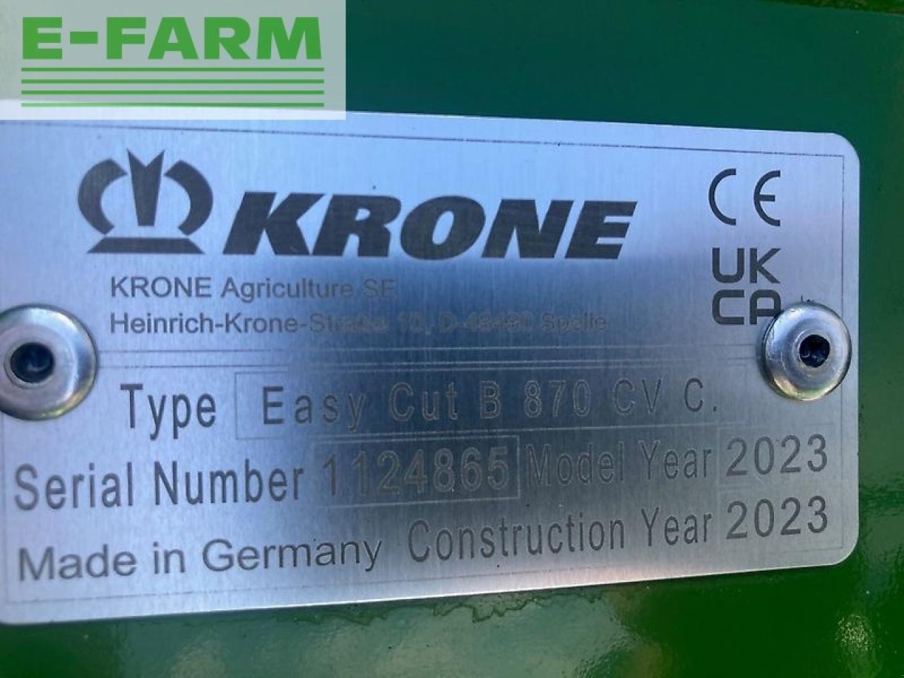 Mähwerk of the type Krone ec b 870 cv collect + ec f 320 cv, Gebrauchtmaschine in gg VEGHEL (Picture 2)