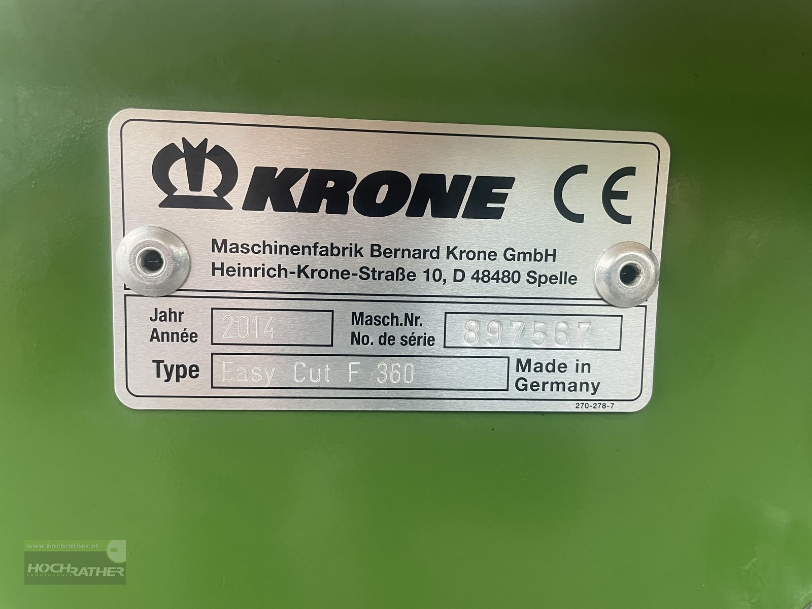 Mähwerk типа Krone EC F 360 mit Schwadleiteinrichtung, Gebrauchtmaschine в Kronstorf (Фотография 15)