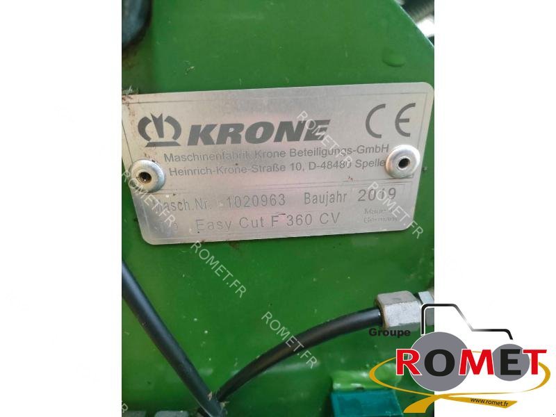 Mähwerk του τύπου Krone ECF360CV GLIDE, Gebrauchtmaschine σε Gennes sur glaize (Φωτογραφία 2)